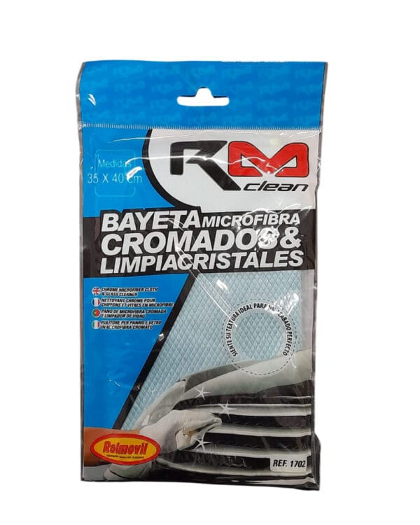 Bayeta en microfibra para cromados y cristales