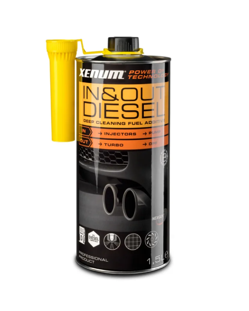 Tratamiento integral Xenum In&Out Diesel para la limpieza profesional de inyectores, turbo y filtro de partículas (FAP)