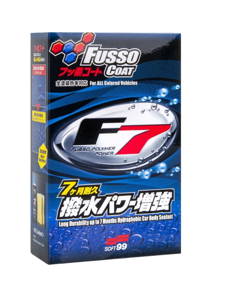 La Fusso coat (F7) para todos los colores de Soft99, es un sellador cerámico de alta calidad diseñado para ofrecer protección excepcional y un brillo duradero a la pintura del vehículo.