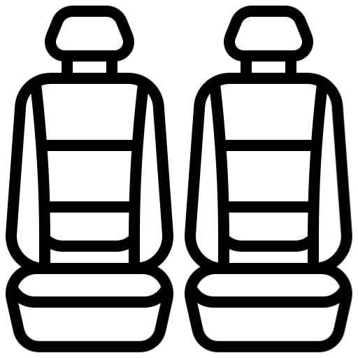 Asientos de cuero y tela
