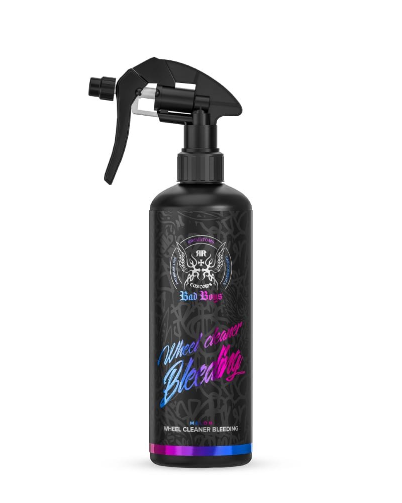 El wheel cleaner bleeding (Melón) de Bad Boys, es un potente limpiador ácido que elimina la suciedad más incrustada, grasa de frenos y contaminación férrica, dejando las llantas relucientes y como nuevas.